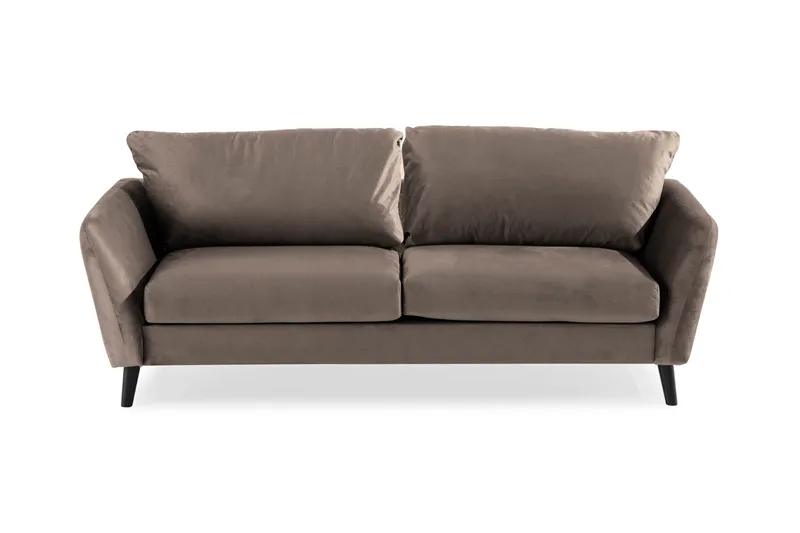 Trend 3-personers Fløjlssofa - Brun - Møbler - Sofaer - Velour sofaer