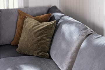 Trend 4-personers Højrevendt U-formet Sofa med Divan og Chaiselong i Fløjl - Lysegrå - Møbler - Sofaer - Velour sofaer