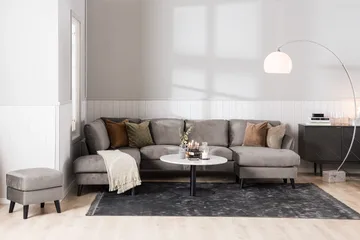 Trend 4-personers Højrevendt U-formet Sofa med Divan og Chaiselong i Fløjl - Brun - Møbler - Sofaer - Velour sofaer