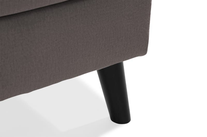 Trend 4-personers Højrevendt U-formet Sofa med Divan og Chaiselong i Fløjl - Mørkegrå - Møbler - Sofaer - Velour sofaer