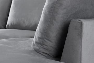Trend 4-personers Højrevendt U-formet Sofa med Divan og Chaiselong i Fløjl - Lysegrå - Møbler - Sofaer - Velour sofaer