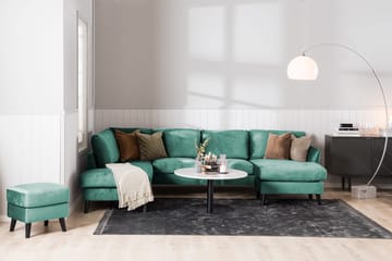 Trend 4-personers Venstrevendt U-formet Sofa med Divan og Chaiselong i Fløjl - Grøn - Møbler - Sofaer - Velour sofaer