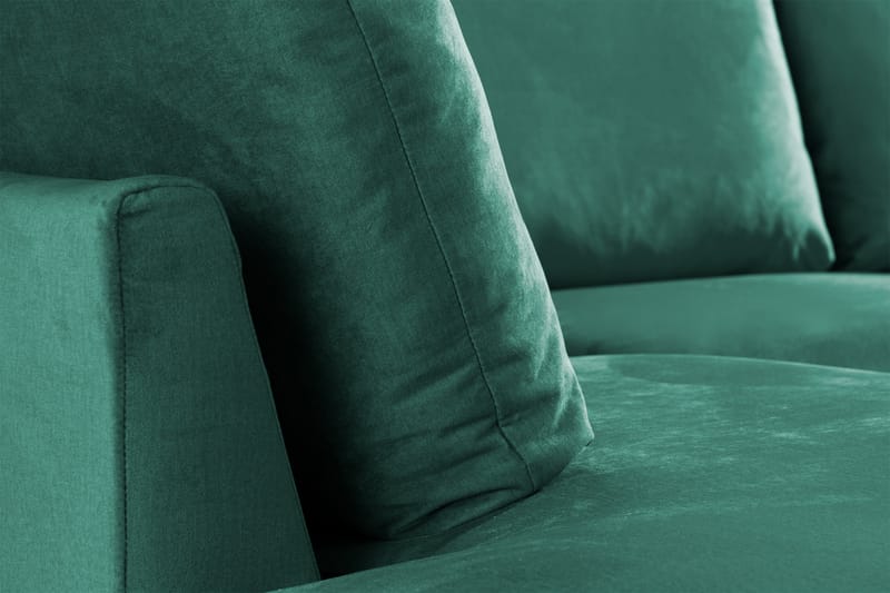 Trend U-Sofa med Chaiselong Højre - Grøn - U Sofa - Velour sofaer