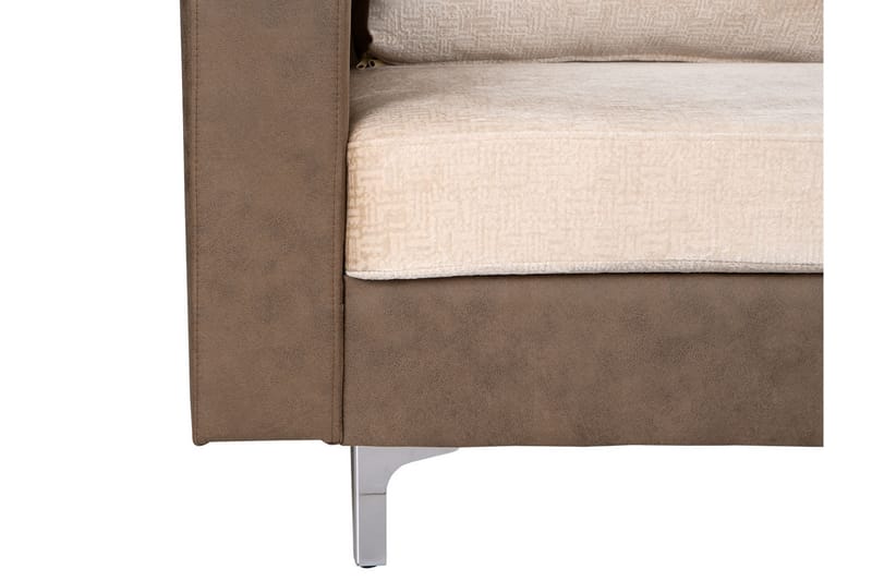 Truro Hjørnesofa Chaiselong Højre - Brun - Sofa med chaiselong - 4 personers sofa med chaiselong - Velour sofaer