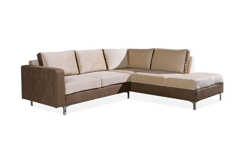 Truro Hjørnesofa Chaiselong Højre, Brun
