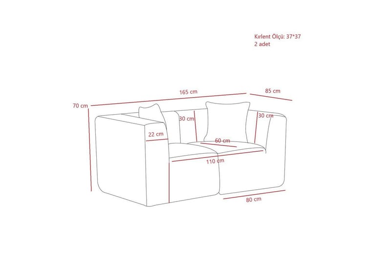 Veyno Sofa 2-sits - Brun - Møbler - Sofaer - 2 personers sofa
