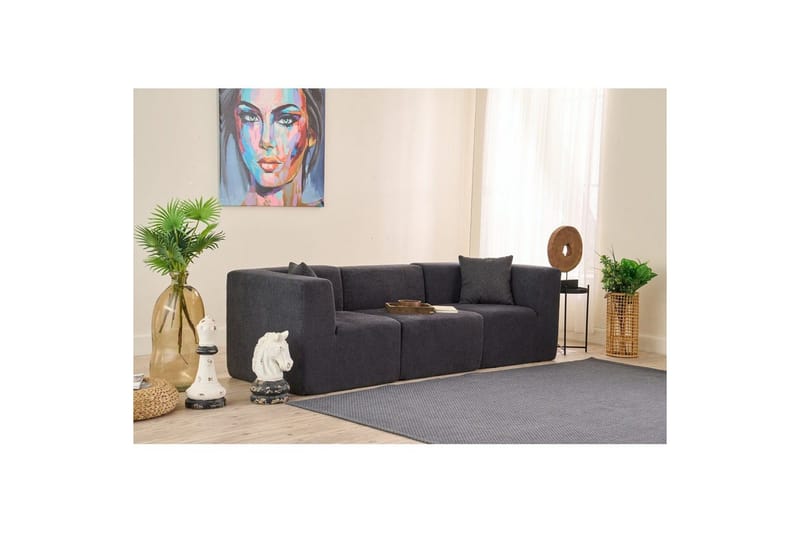 Veyno Sofa 3-sits - Antracit - Møbler - Sofaer - 3 personers sofa