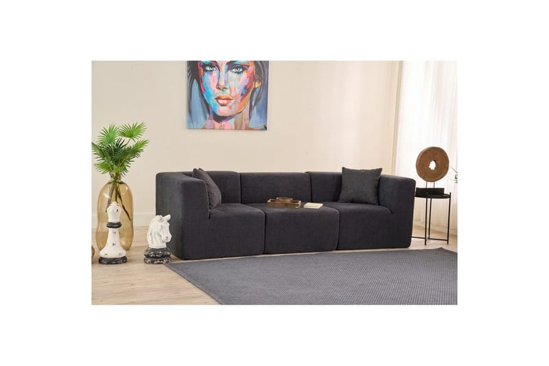 Veyno Sofa 3-sits - Antracit - Møbler - Sofaer - 3 personers sofa