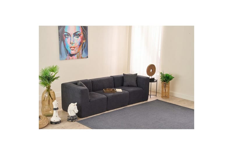 Veyno Sofa 3-sits - Antracit - Møbler - Sofaer - 3 personers sofa