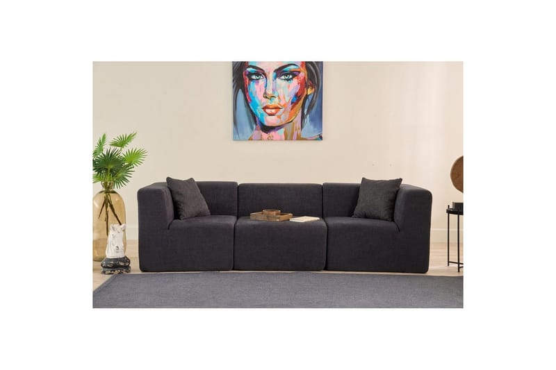 Veyno Sofa 3-sits - Antracit - Møbler - Sofaer - 3 personers sofa