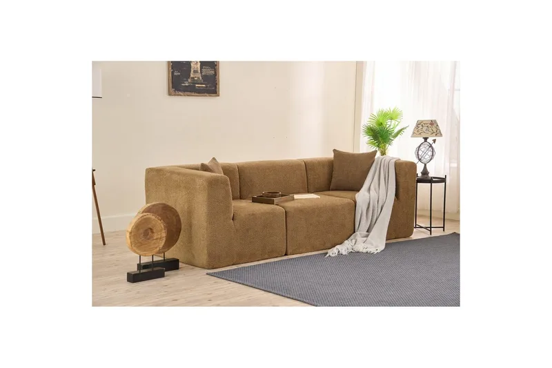 Veyno Sofa 3-sits - Brun - Møbler - Sofaer - 3 personers sofa