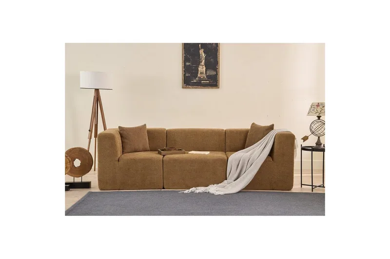 Veyno Sofa 3-sits - Brun - Møbler - Sofaer - 3 personers sofa