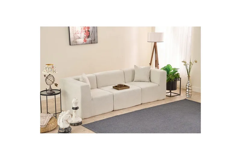 Veyno Sofa 3-sits - Creme - Møbler - Sofaer - 3 personers sofa