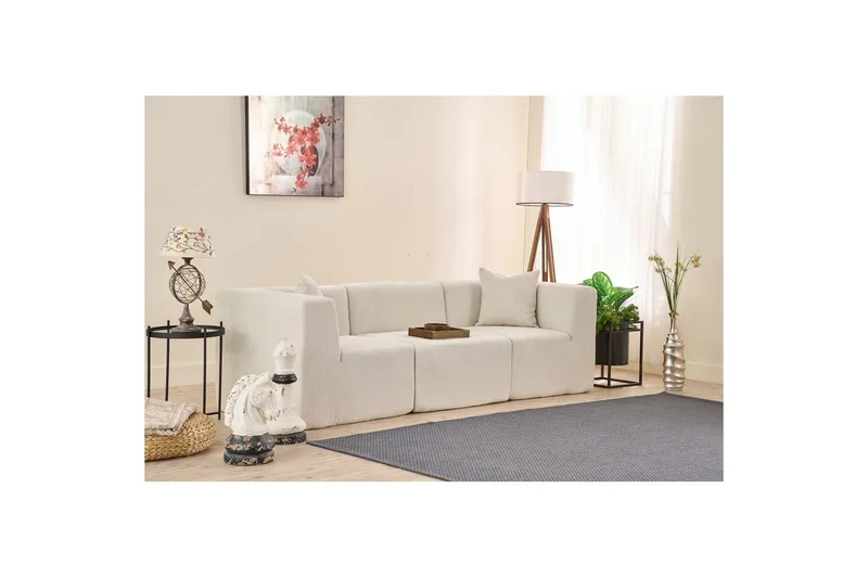 Veyno Sofa 3-sits - Creme - Møbler - Sofaer - 3 personers sofa