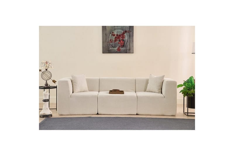 Veyno Sofa 3-sits - Creme - Møbler - Sofaer - 3 personers sofa