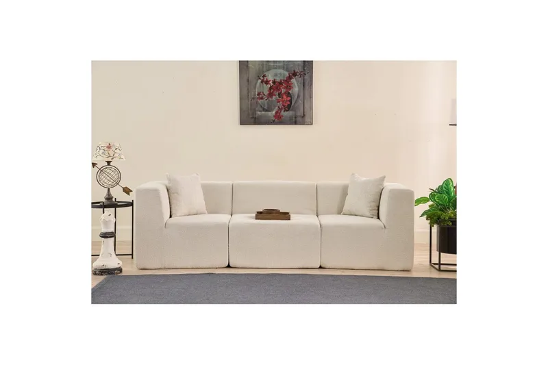 Veyno Sofa 3-sits - Creme - Møbler - Sofaer - 3 personers sofa