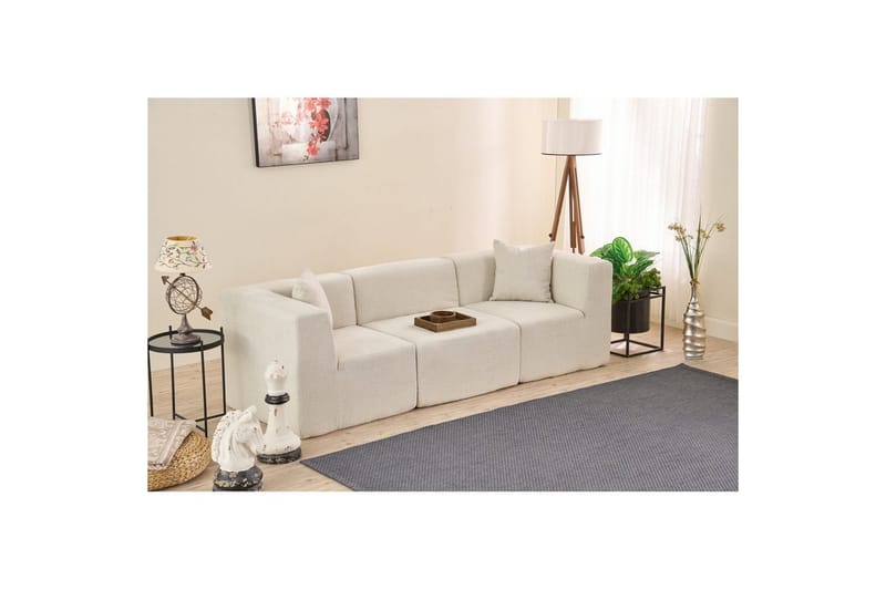 Veyno Sofa 3-sits - Creme - Møbler - Sofaer - 3 personers sofa