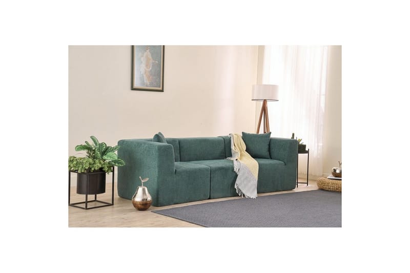 Veyno Sofa 3-sits - Grøn - Møbler - Sofaer - 3 personers sofa