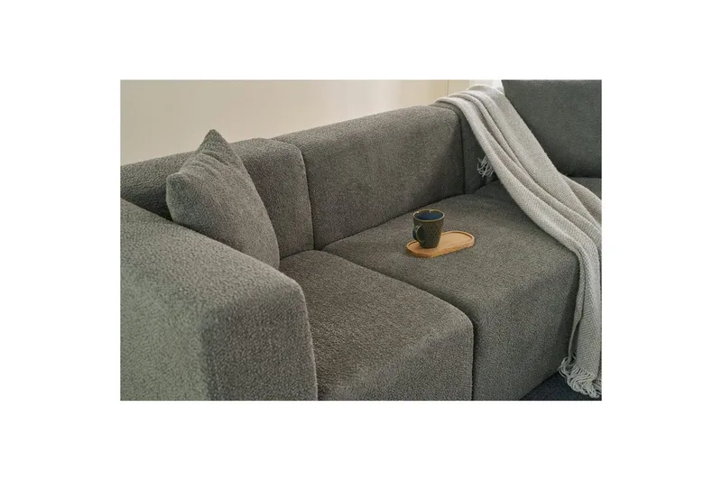 Veyno Sofa 3-sits - Mörkbeige - Møbler - Sofaer - 3 personers sofa