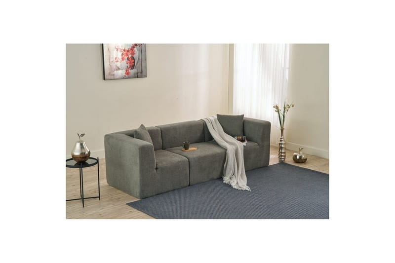 Veyno Sofa 3-sits - Mörkbeige - Møbler - Sofaer - 3 personers sofa