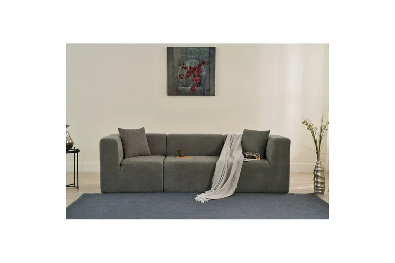 Veyno Sofa 3-sits - Mörkbeige - Møbler - Sofaer - 3 personers sofa