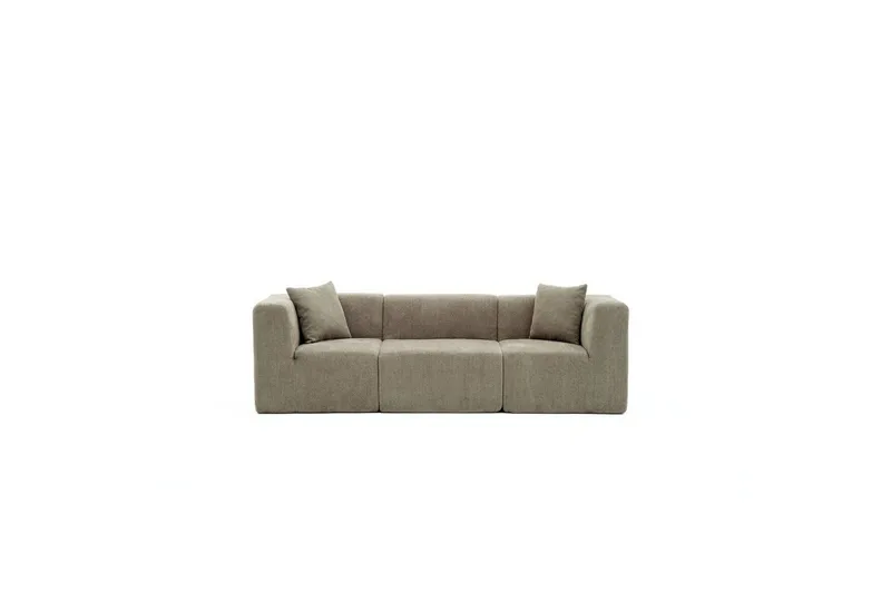 Veyno Sofa 3-sits - Mörkbeige - Møbler - Sofaer - 3 personers sofa