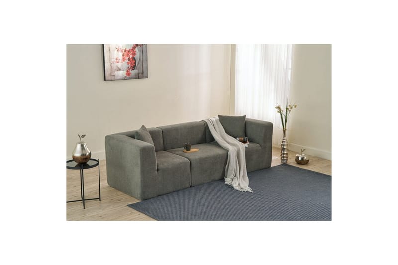 Veyno Sofa 3-sits - Mörkbeige - Møbler - Sofaer - 3 personers sofa