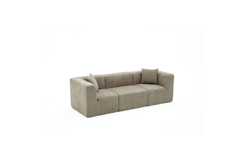 Veyno Sofa 3-sits - Mörkbeige - Møbler - Sofaer - 3 personers sofa