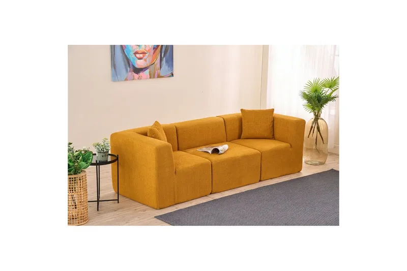 Veyno Sofa 3-sits - Orange - Møbler - Sofaer - 3 personers sofa