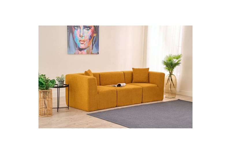 Veyno Sofa 3-sits - Orange - Møbler - Sofaer - 3 personers sofa