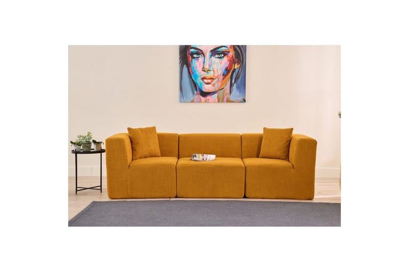 Veyno Sofa 3-sits - Orange - Møbler - Sofaer - 3 personers sofa