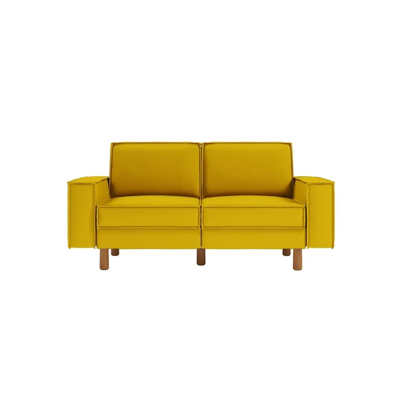 Vilsa 2-personers sofa - Gul/Brun - Møbler - Sofaer - 2 personers sofa
