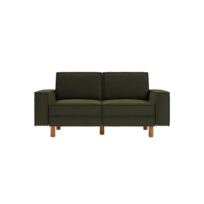 Vilsa 2-personers sofa - Brun/Mørkegrøn - Møbler - Sofaer - Velour sofaer