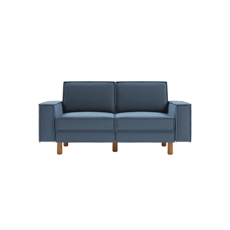 Vilsa 2-personers sofa - Brun/Mørkeblå - Møbler - Sofaer - Velour sofaer