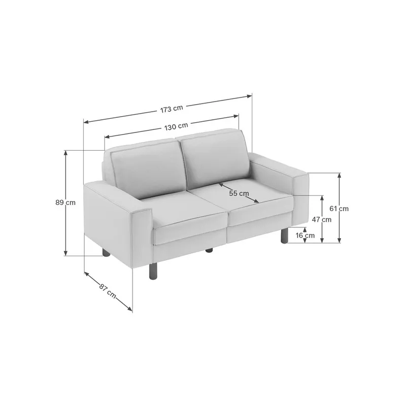 Vilsa 2-personers sofa - Brun/Mørkegrå - Møbler - Sofaer - Velour sofaer