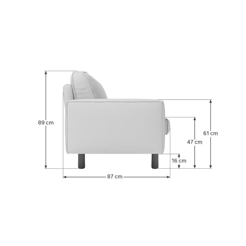 Vilsa 2-personers sofa - Brun/Mørkegrå - Møbler - Sofaer - Velour sofaer