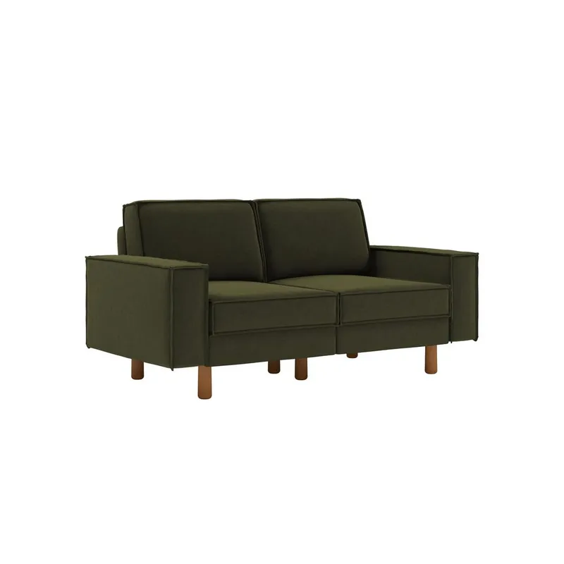 Vilsa 2-personers sofa - Brun/Mørkegrøn - Møbler - Sofaer - Velour sofaer