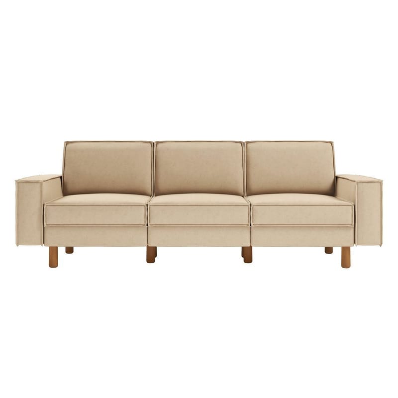 Vilsa 3-personers sofa - Brun/Sand - Møbler - Sofaer - Velour sofaer
