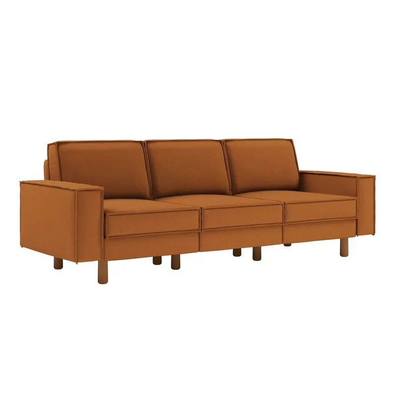 Vilsa 3-personers sofa - Brun - Møbler - Sofaer - Velour sofaer