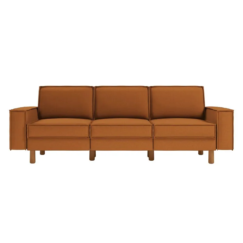 Vilsa 3-personers sofa - Brun - Møbler - Sofaer - Velour sofaer