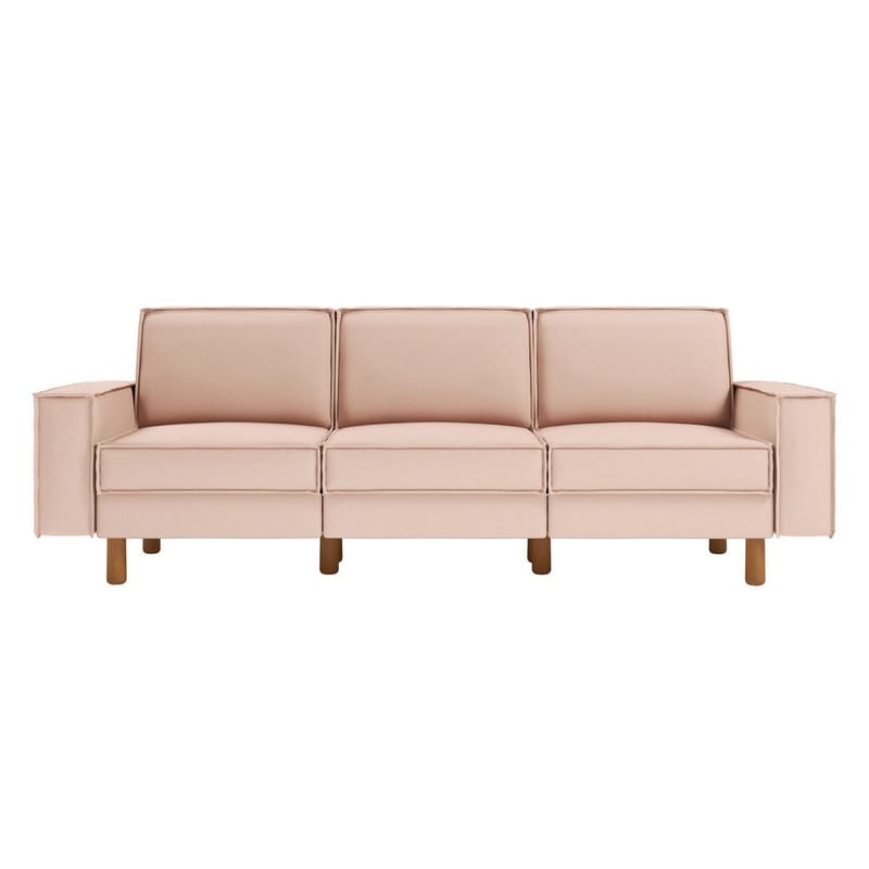 Vilsa 3-personers sofa - Brun/Sand - Møbler - Sofaer - Velour sofaer