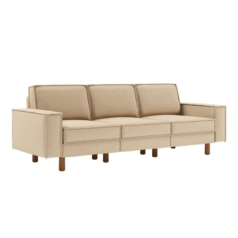 Vilsa 3-personers sofa - Brun/Sand - Møbler - Sofaer - Velour sofaer