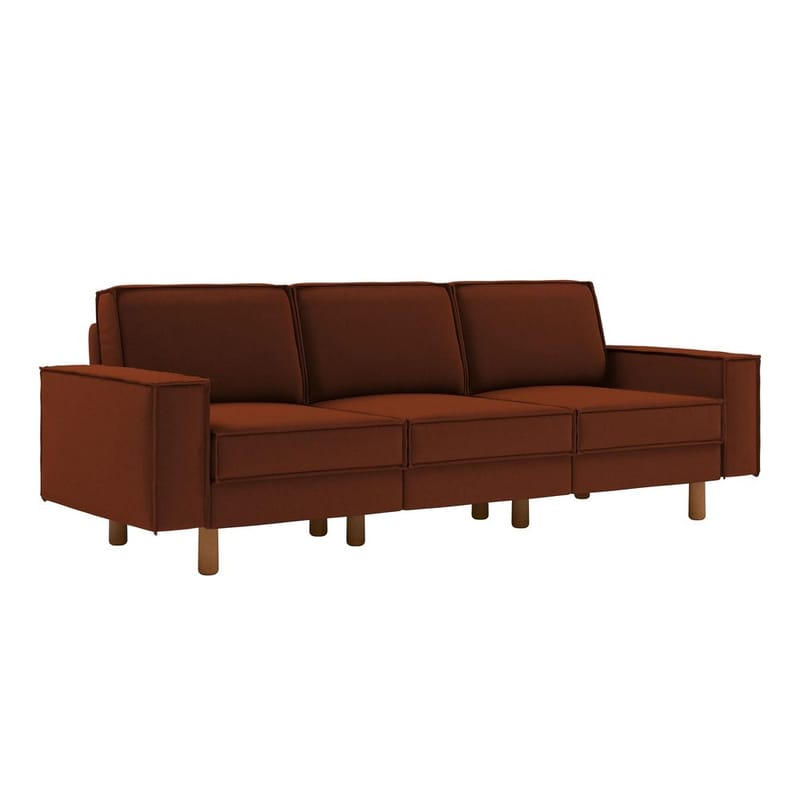 Vilsa 3-personers sofa - Rød - Møbler - Sofaer - Velour sofaer