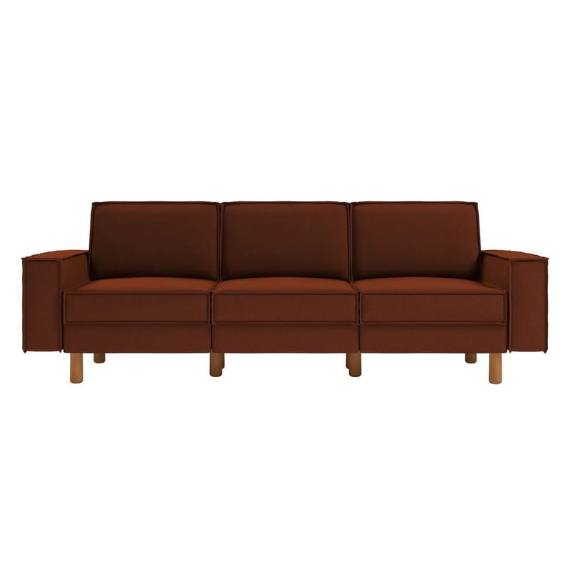 Vilsa 3-personers sofa - Rød - Møbler - Sofaer - Velour sofaer