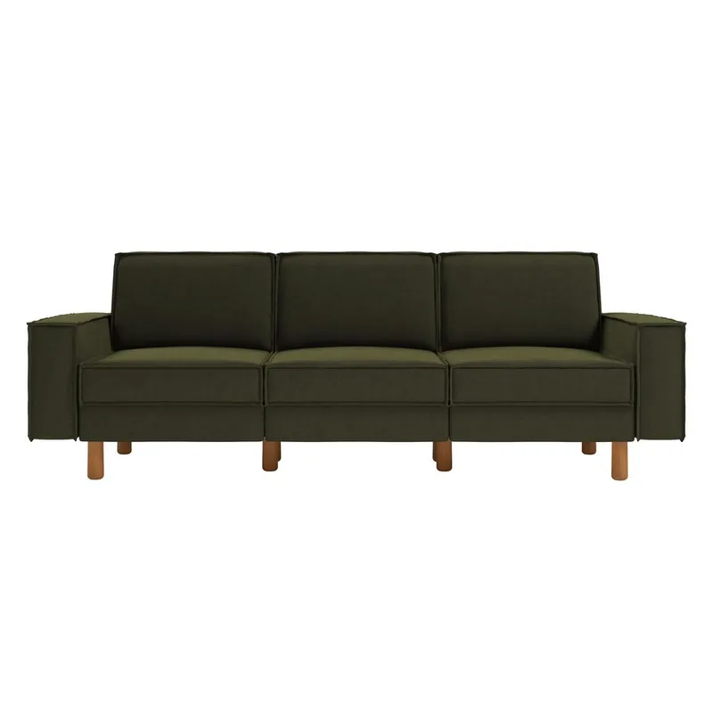 Vilsa 3-personers sofa - Grøn - Møbler - Sofaer - Velour sofaer
