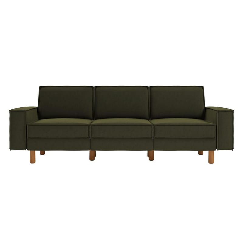 Vilsa 3-personers sofa - Grøn - Møbler - Sofaer - Velour sofaer