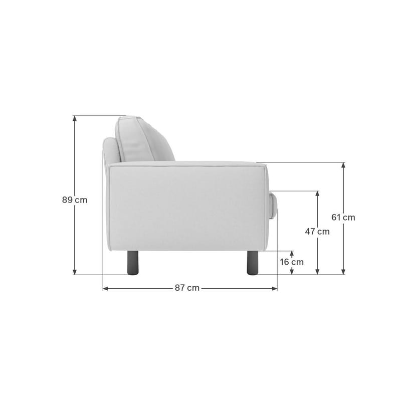 Vilsa 3-personers sofa - Rosa - Møbler - Sofaer - Velour sofaer