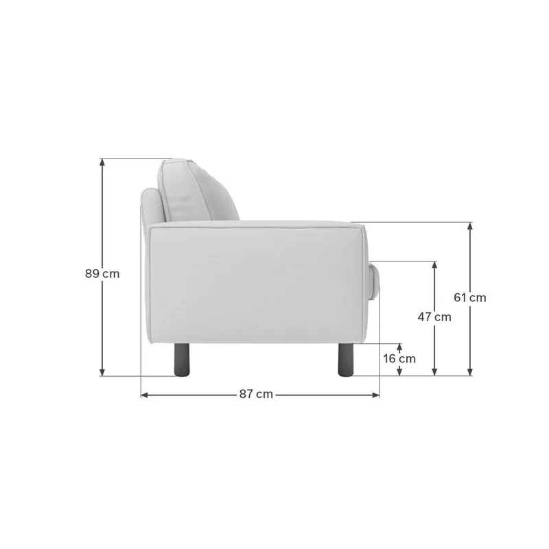 Vilsa 3-personers sofa - Rød - Møbler - Sofaer - Velour sofaer