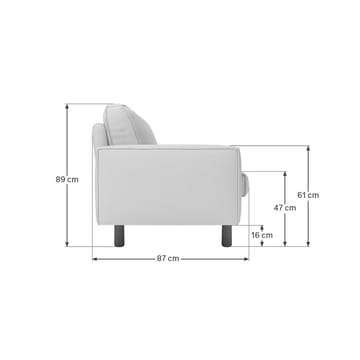 Vilsa 3-personers sofa - Grå - Møbler - Sofaer - Velour sofaer