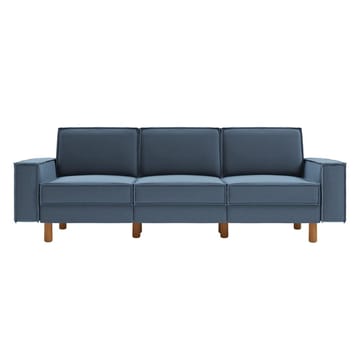 Vilsa 3-personers Blød Dyb Sofa i Stof - Brun|Blå - Møbler - Sofaer - Velour sofaer